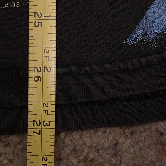 Vintage 1996 Star Wars Darth Vader AOP Spellout Movie Promo Faded Tee Size Large - Picture 7 of 8